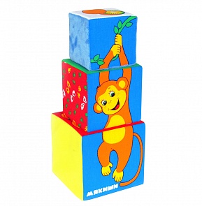 Набор из 3 мягких кубиков "Африка" (Мякиши, 155 МЯКИШИ)